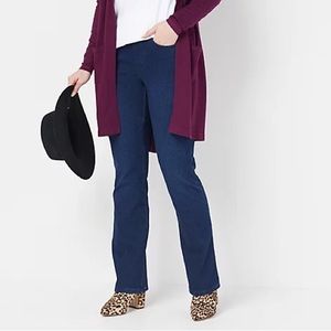 Belle by Kim Gravel Regular Flexibelle Boot-Cut Jeans [Dark Indigo, 2]